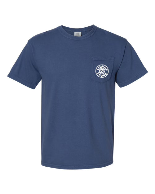 Navy Short Sleeve Pocket Front T-Shirt